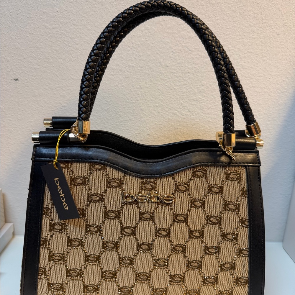 Bebe Black and Brown Satchel
